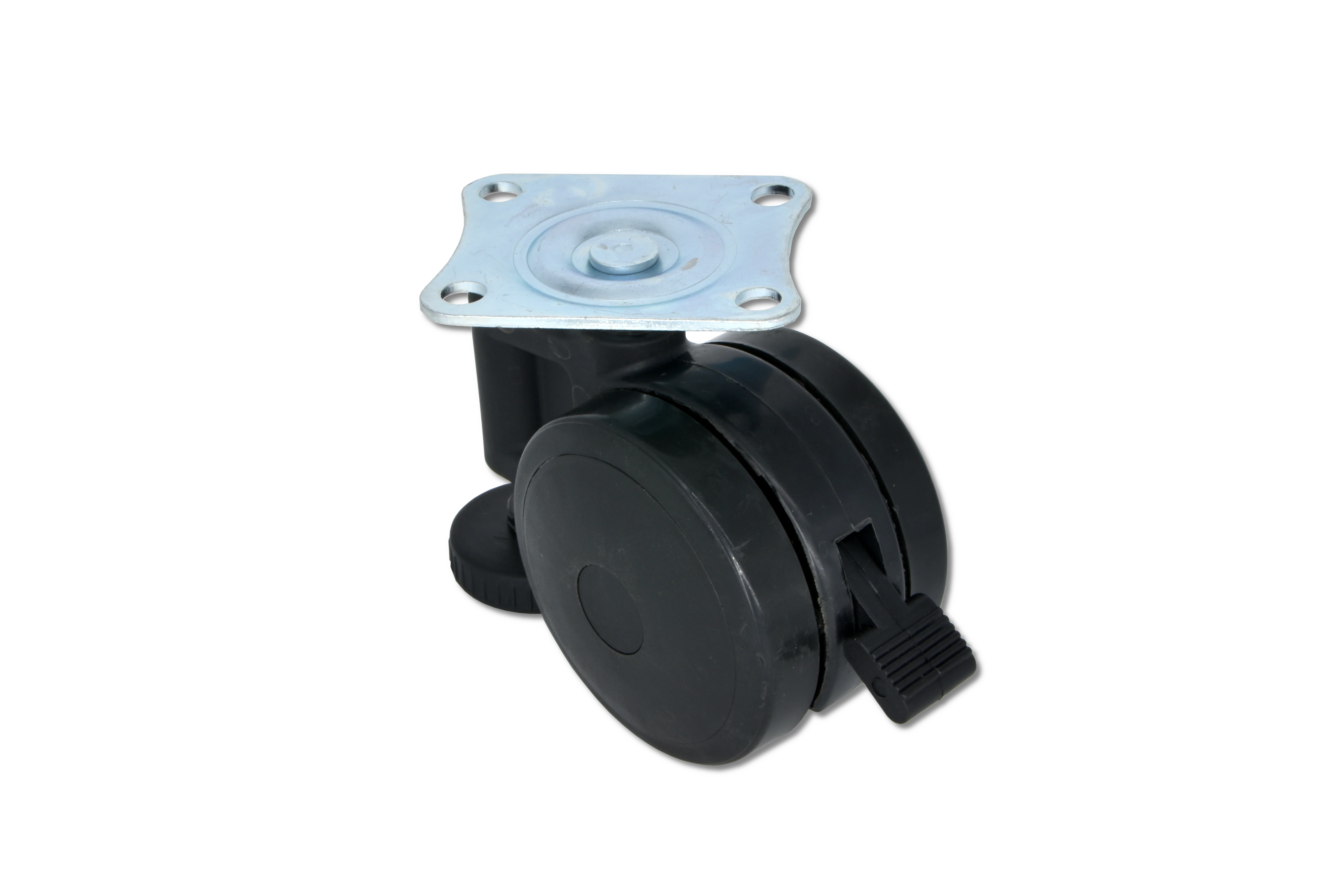 CASTER 3" RUBBER W/LEG LEVEL