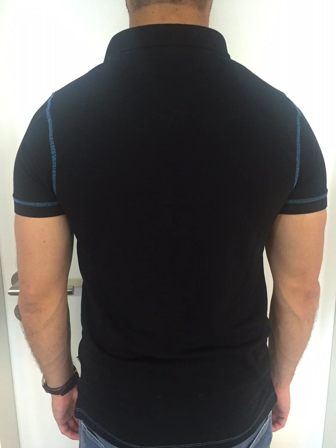 POLOSHIRT Blue-Seams - Image 3